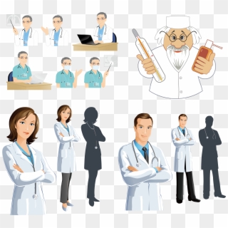 Physician Clip Art - Male And Female Doctors - Png Download