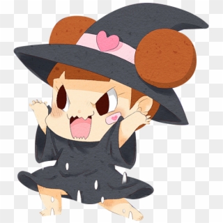 Cute Little Witchcraft Halloween Witch Cartoon Clipart - Cartoon - Png Download