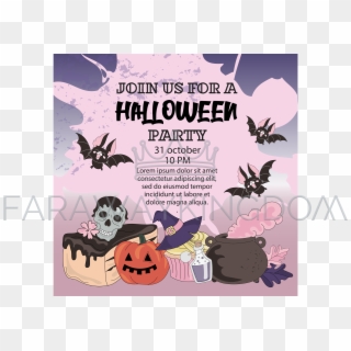 Join Us Halloween Cartoon Mystical Vector Illustration - Cartoon Clipart