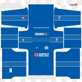 Cruz Azul Lib Cabanaxbox Konami Ps4 Pesuniverse - Inter Milan Kit Dream League Soccer 2018 Clipart