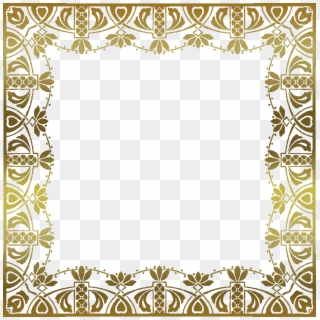 Frames Png Format Labels Freebies - Gold Picture Frame Clipart