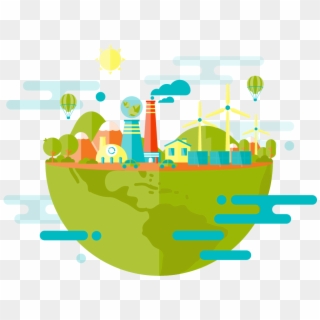 Green New York After Using Renewable Energy Clipart