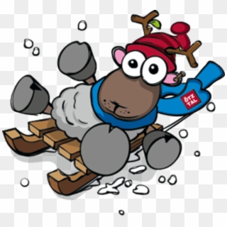 In The Oetz Region There Are Fun Packed Tobogganing - Cartoon Clipart