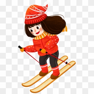 Ski Girl Character Festival Png And Psd - Sledding Clipart