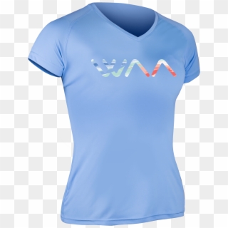 Ultra Light T-shirt Women Multicolor Logo - Active Shirt Clipart