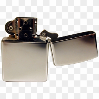 Silver Zippo Lighter Open - Zippo Lighter Png Transparent Clipart