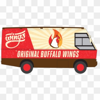 Wings Darwin Food Truck Art Side Design - Chicken Wings Clipart