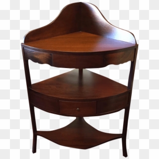 Vintage Mahogany Corner Shelf - Table Clipart