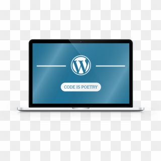 Animate Computer Laptop With Wordpress Logo And Text - Led-backlit Lcd Display Clipart