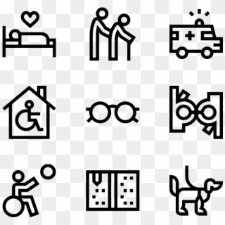 Disabled People Assitance - Couple Icon Transparent Background Clipart