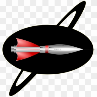 Spacecraft Rocket Launch Missile Booster - 1950s Rocket Ship Clipart