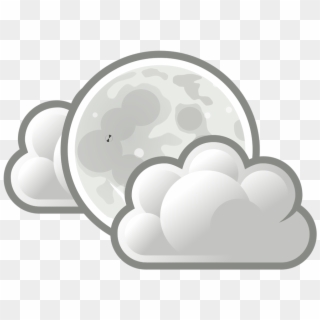 Free Stock Photo - Full Moon With Clouds Drawings Clipart