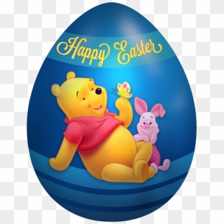 Kids Easter Egg Winnie The Pooh And Piglet Png Clip - Happy Easter Winnie The Pooh Transparent Png