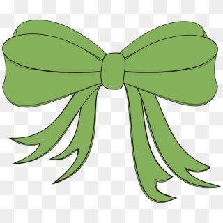 Green Christmas Bow Clipart - Png Download