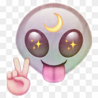 Alien Sticker - Alien Girl Emoji Png Clipart