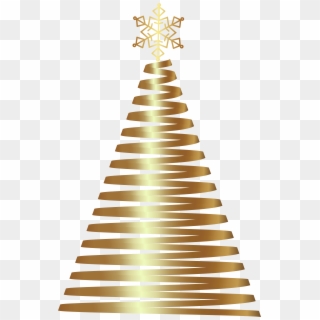 Christmas Tree Gold Vector Png Clipart