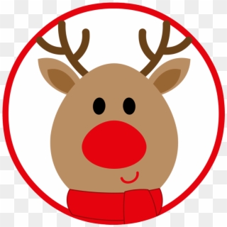 Rudolf Nose Png Graphic Stock - Reindeer Cartoon Face Png Clipart