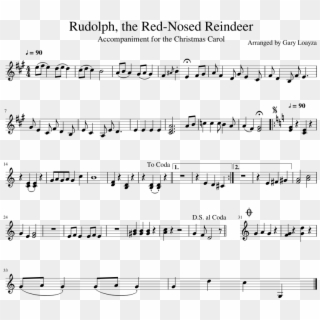 Rudolph, The Red-nosed Reindeer - Havana Trumpet Sheet Music Clipart