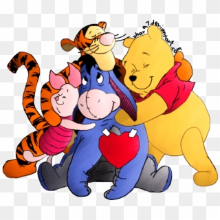Winnie The Pooh And Friends Hug - Winnie The Pooh Hugging Clipart
