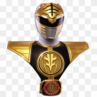 Mighty - White Ranger Bust Clipart