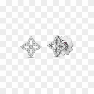 Roberto Coin 18kt Diamond Outline Small Flower Stud - Earring Clipart