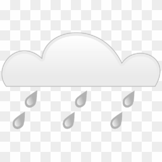 White Rain Cloud Png , Png Download - Monochrome Clipart