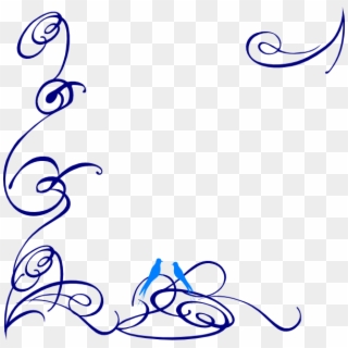 Decorative Swirl Blue Bird Clip Art At Clker Com Vector - Swirl Clip Art Png Transparent Png