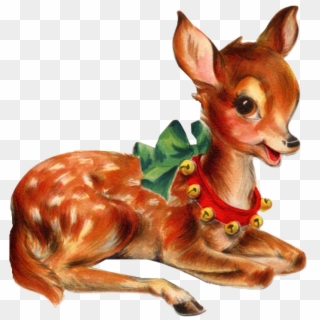 Vintage Christmas Png - Bambi And Thumper Christmas Clipart