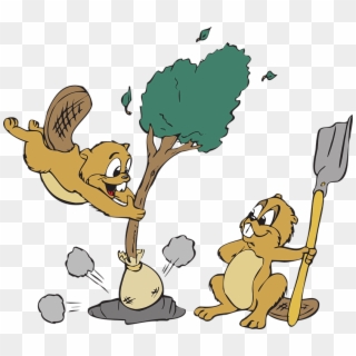 Animals Tree Shovel Hole Dirt Planting Dig - Cartoon Animals Planting Trees Clipart