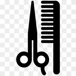 Barber Shop Clip Art - Scissor And Comb Icon - Png Download