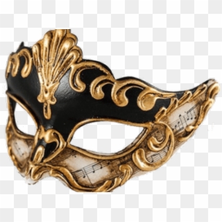 Masquerade Clipart Transparent Background - Gold Transparent Masquerade Mask - Png Download