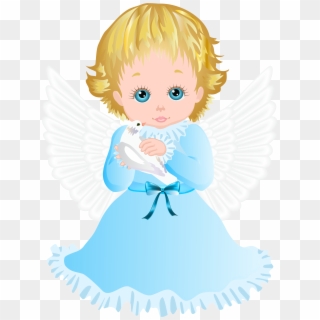 Cute Angel With White Dove Transparent Png Clip Art