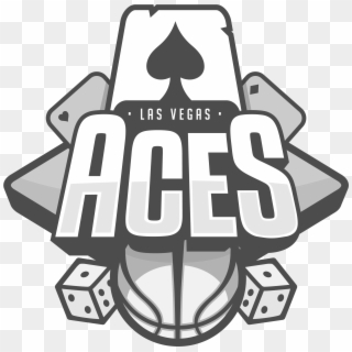 Black & White Version Of The Logo - Las Vegas Aces Nba Clipart