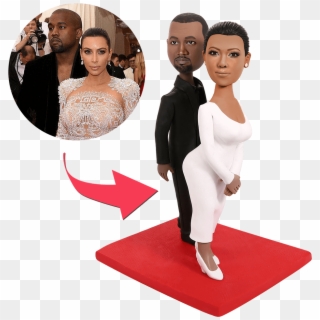 Kanye And Kardashian Custom Bobbleheads - Figurine Clipart