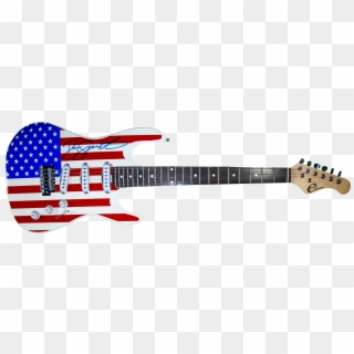 American Flag Electric Guitar Signed By Bruce Springsteen - Bruce Springsteen American Guitar Clipart