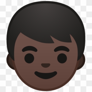 Boy Dark Skin Tone Icon - Emoji De Angelito Negro Clipart