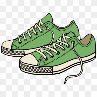 Green Sneakers Png Clipart - Cartoon Pair Of Shoes Transparent Png
