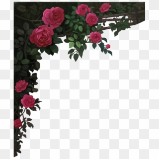 Red Wine Garden Ros Picture Frame Mysterious - Wine Red Flowers Png Clipart