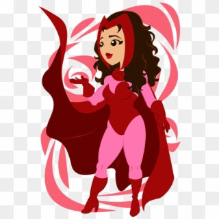 Retro Heroes / / Wanda Maximoff Aka The Scarlet Witch - Cartoon Clipart
