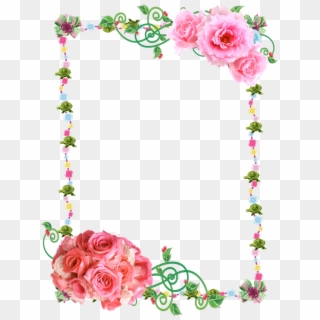 Free Frames Png - Rose Flower Border Png Clipart