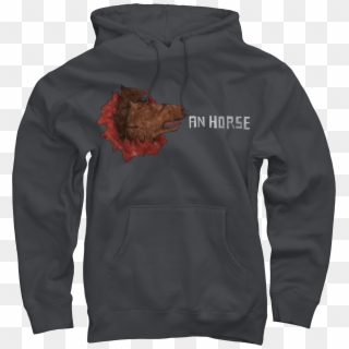 Horse Head Hoodie Charcoal $40 - Simple Plan Hoodie Clipart