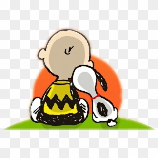 Snoopy Peanut Charliebrown Tramonto Sera Evening Goodev - Cartoon Clipart
