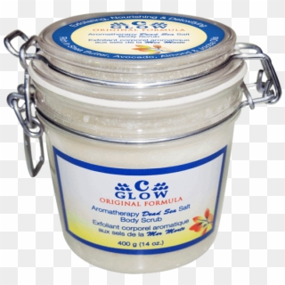 Aromatherapy Oils & Dead Sea Salt Body Scrub - Cream Clipart