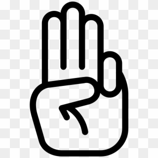Finger Vector - Peace Hand Sign Png Clipart