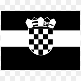 Flag Of Croatia Logo Black And White - Croatia Flag Clipart