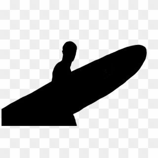 Surf Surfboard Ocean Man Silhouette Surfing - Silhouette Clipart