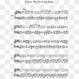 Excuse Me, I'm Sorry Japan Sheet Music 1 Of 6 Pages - Up Theme Song Piano Clipart
