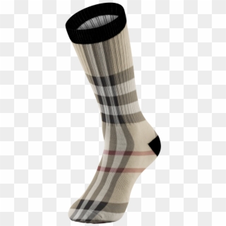 Customized Burberry Design Print Socks, Unisex, Black - Sock Clipart
