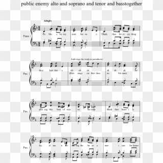 Public Enemy Alto And Soprano And Tenor And Basstogether - Sheet Music Clipart
