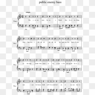 Public Enemy Bass Sheet Music 1 Of 2 Pages - Sheet Music Clipart